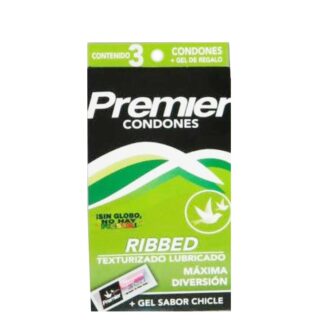 PRESERVATIVO PREMIER RIBBED (VERDE) - CARTERA - C/3