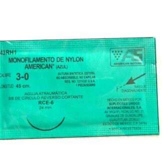 SUTURA NYLON ESTERIL 3-0 45 CM