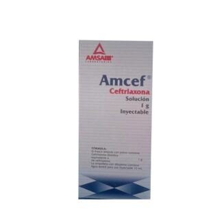 AMCEF CEFTRIAXONA (intravenosa)1G INYECTABLE