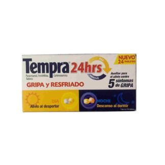 TEMPRA 24 HRS GRIPA Y RESFRIADO 24 TABLETAS
