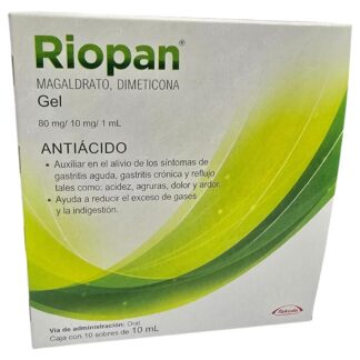 RIOPAN MAGALDRATO, DIMETICONA GEL 80MG/10MG/1ML 10 SB